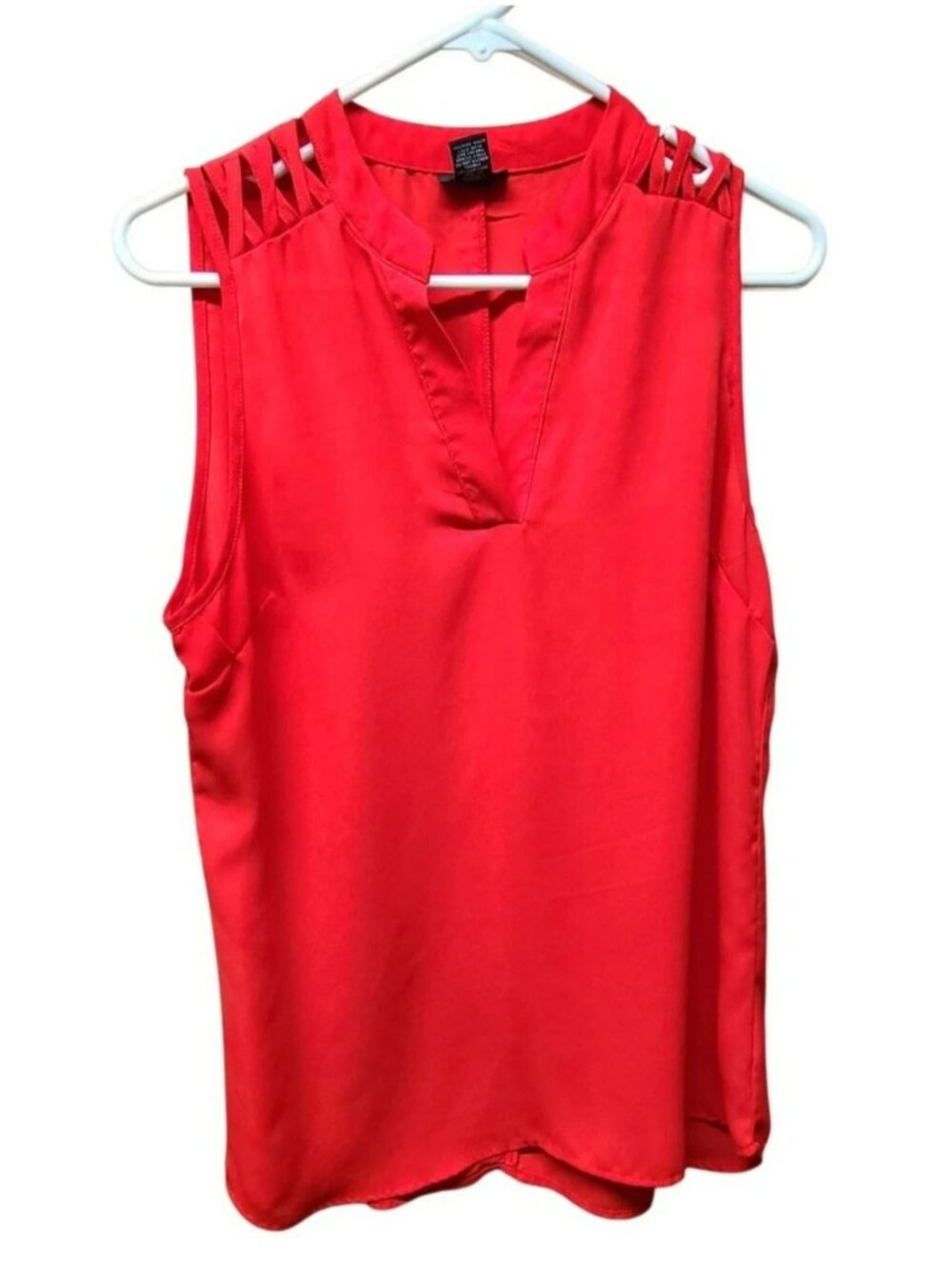 Rue21 womens Red Strappy Shoulder Blouse Large